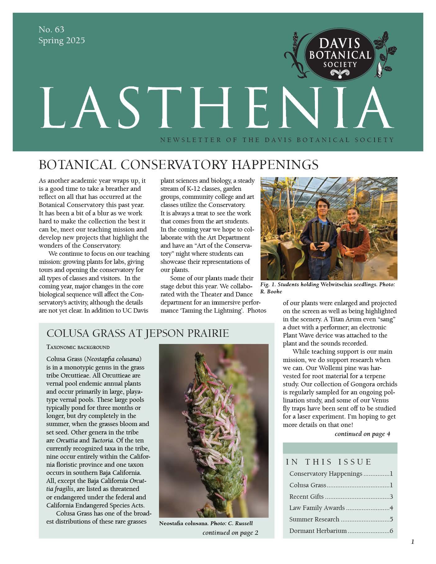 Cover of Lasthenia No. 63